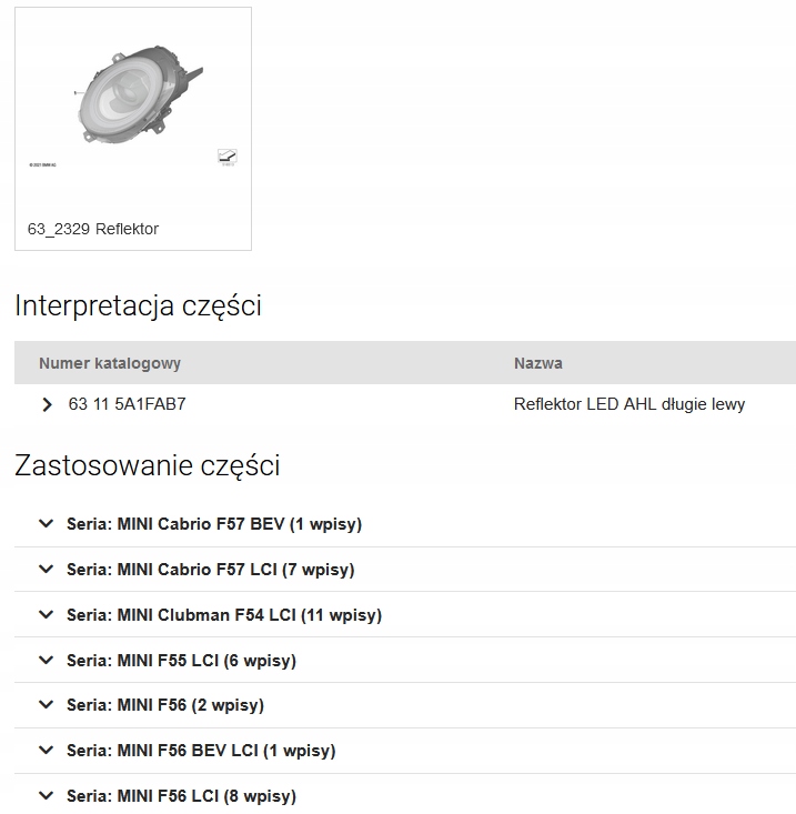 Купить Mini f54 f55 f56 f57 рестайлинг  lci лампа перед левая led black line lhd 5a1fab7