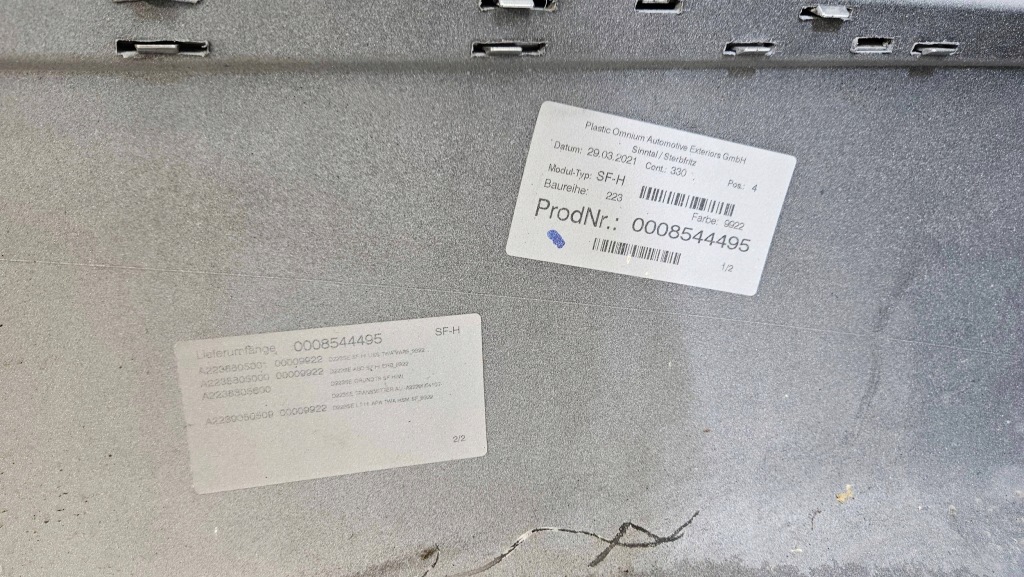 фото №15, Бампер задня задній mercedes s-klasa 223 w223 a223 a2238855000b