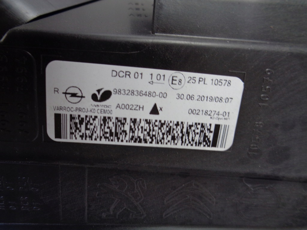 фото №8, Лампа права opel zafira d life vivaro c 19- ксенон