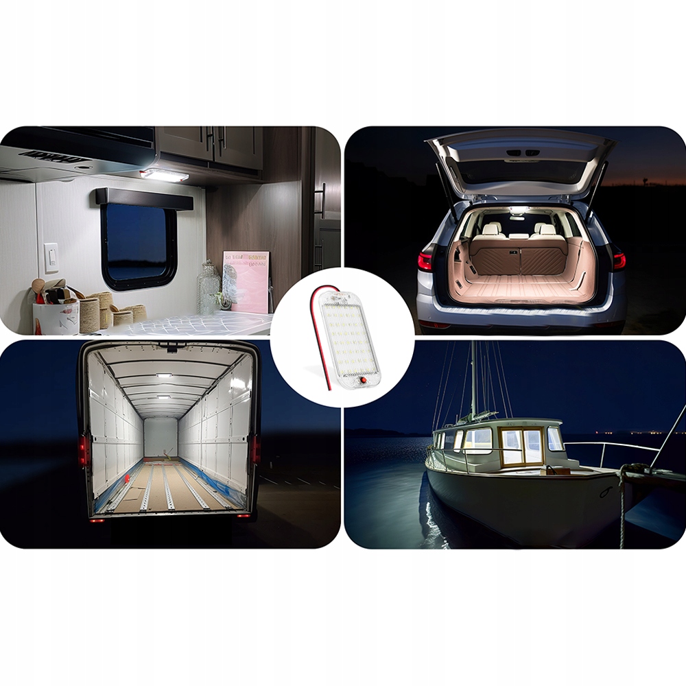 фото №14, 2x універсальні освітлення салону кабіни лампа led dc 12-85v
