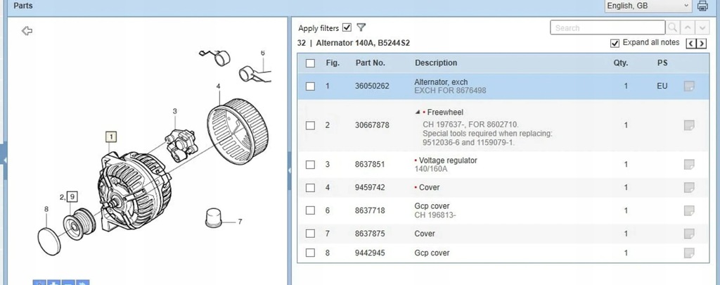 фото №8, Volvo s80 2002 генераторы полный