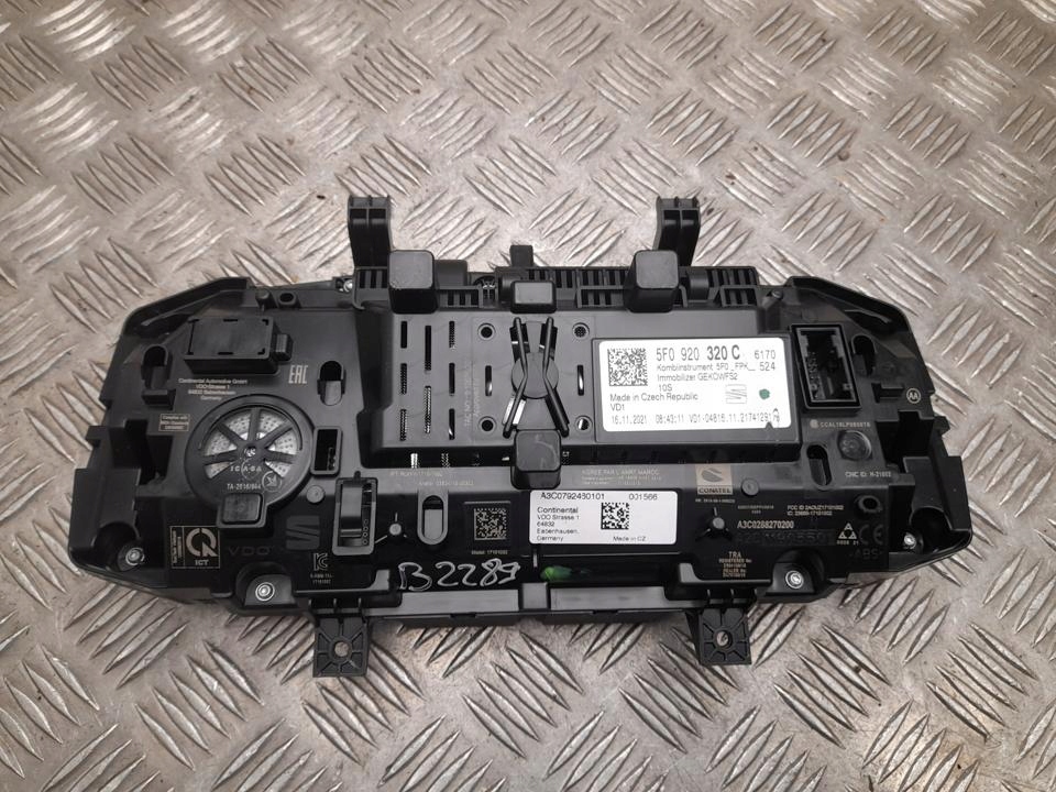 фото №5, Приборная панель приборная seat ateca 2021 км/ч механический коробка передач передач 5f09203