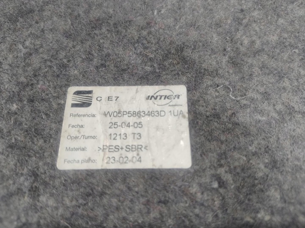 фото №5, Килимок обшивка багажника seat toledo iii 5p5863463d