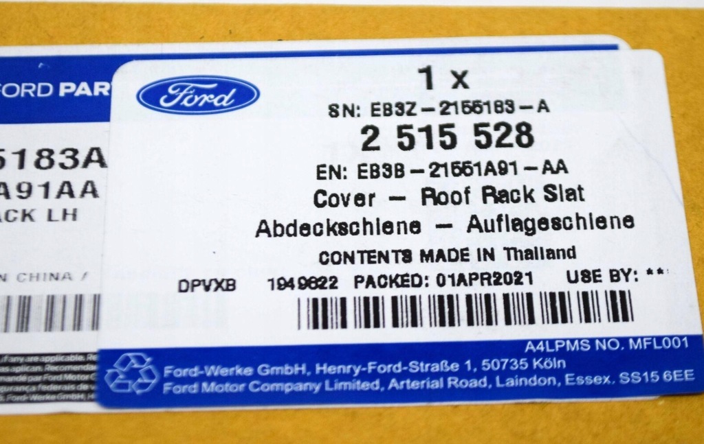 фото №7, Кришка дахова лівий передній ford ranger mk3 t6 оригінальний 2515528