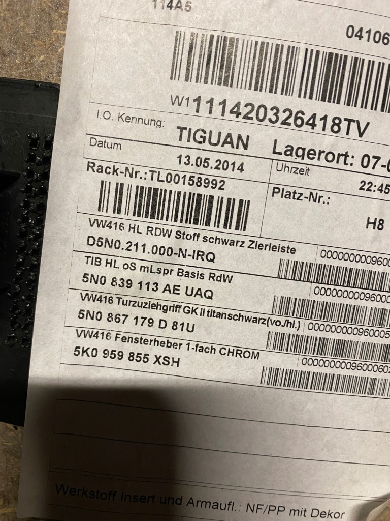 фото №4, Vw tiguan lift обшивка задняя 5n0839113ae 5n0839114ae