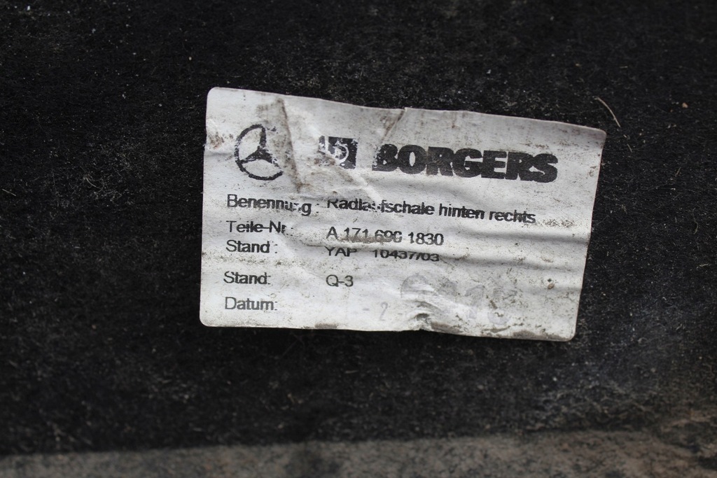 фото №6, Підкрилок задні праве задня правий оригінальний номер mercedes slk r171 w171 a1716901830