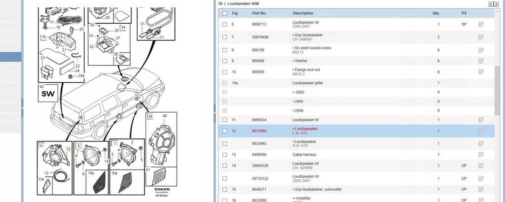 фото №7, Volvo v70 2004 динамики