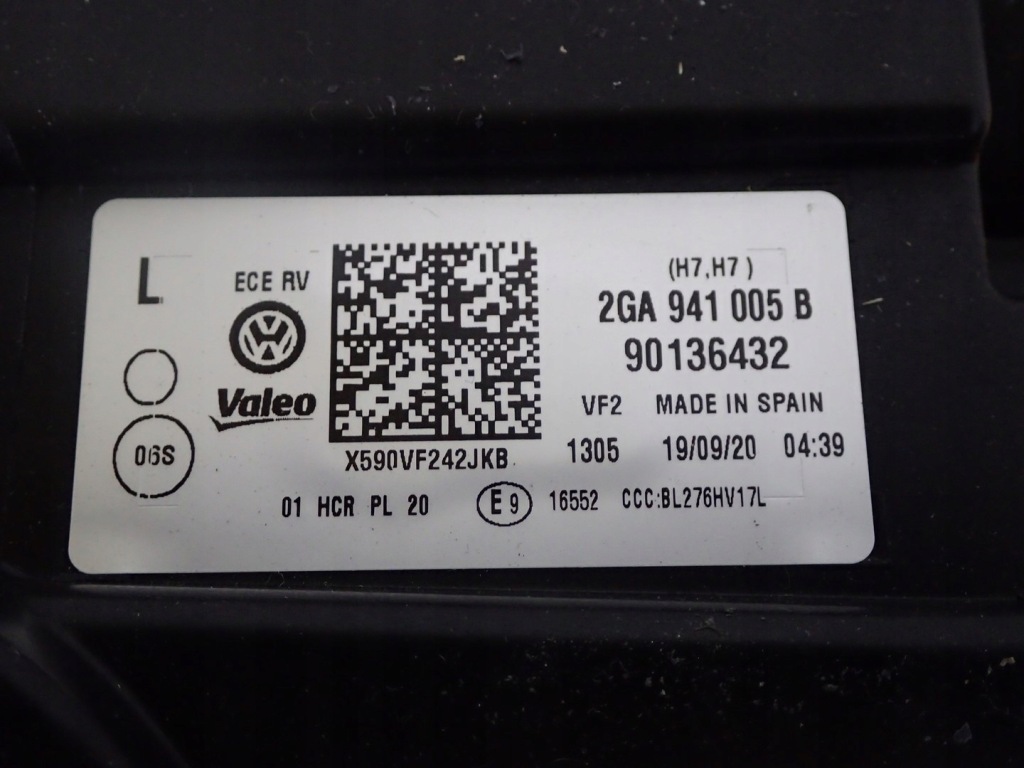 фото №5, Лампа левая фара левый vw t roc 2ga941005b