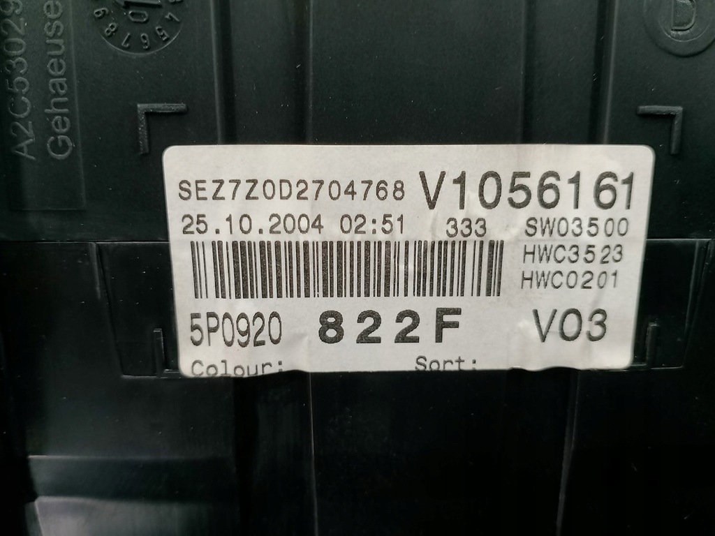 фото №9, Счетчик seat toledo iii 5p0920822f a2c53029654 110080280002 1.6 bgu