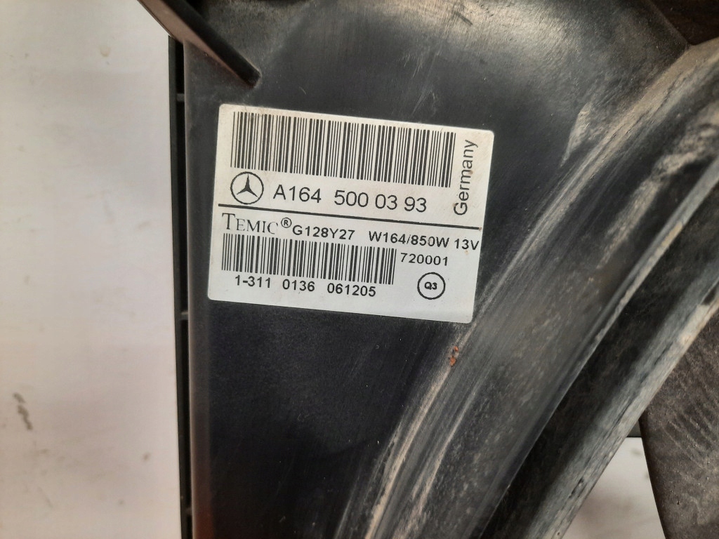 Mercedes-benz ml 420 w164 05-08 вентилятор радіатора a1645000393 Оригінал