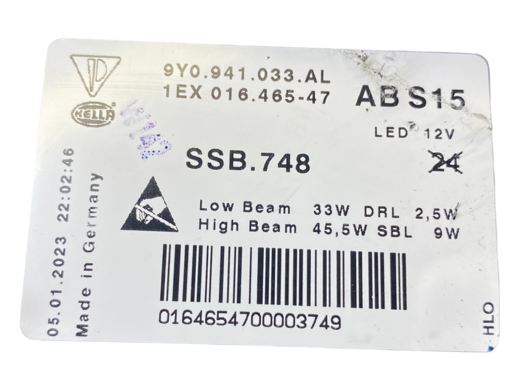 фото №9, Porsche cayenne 3 фара лампа 9y0941033al