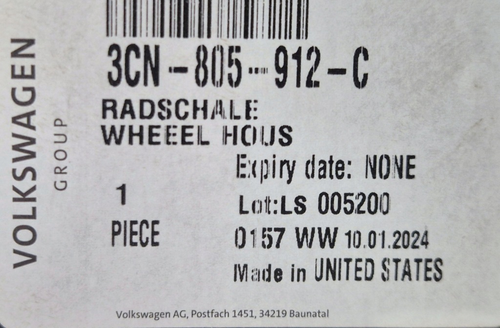 Купити Vw atlas teramont підкрилок пластиковий перед праве оригінальний номер 3cn805912c оригінальні