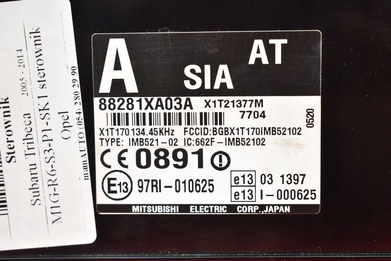 фото №6, Блок управления модуль 88281xa03a subaru tribeca lift 08r
