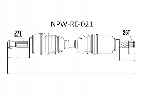 Приводной вал приводная renault kangoo 1.5dci 1.6 08- левая nty Доставка