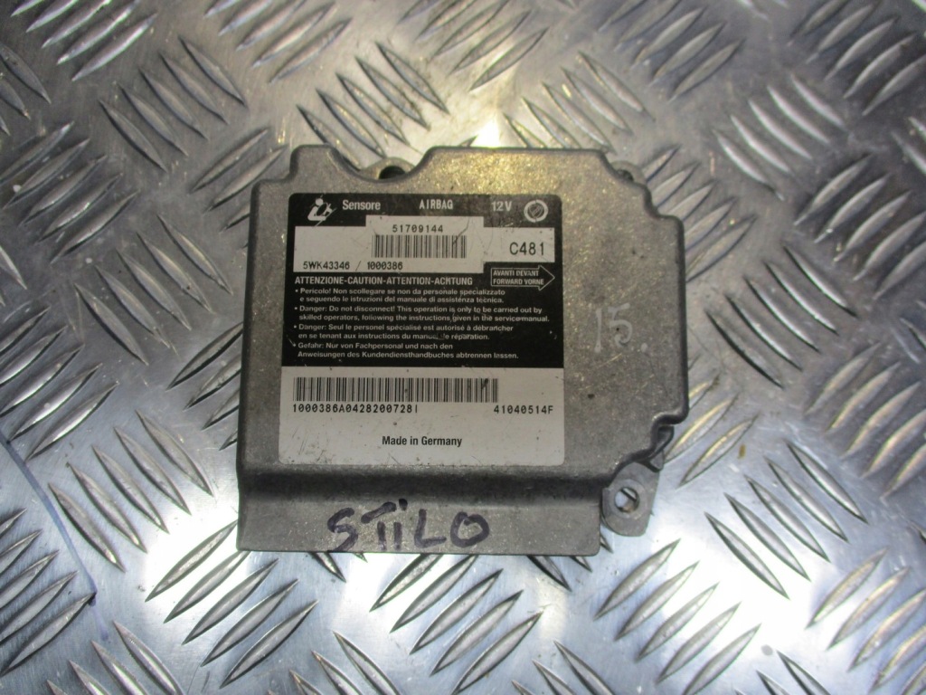 фото №1, Модуль подушка безпеки fiat stilo 1.4 16v 51709144