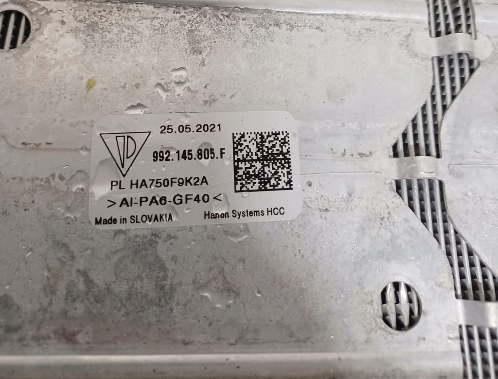 фото №11, Porsche 911 992 992145805f інтеркулер радіатор