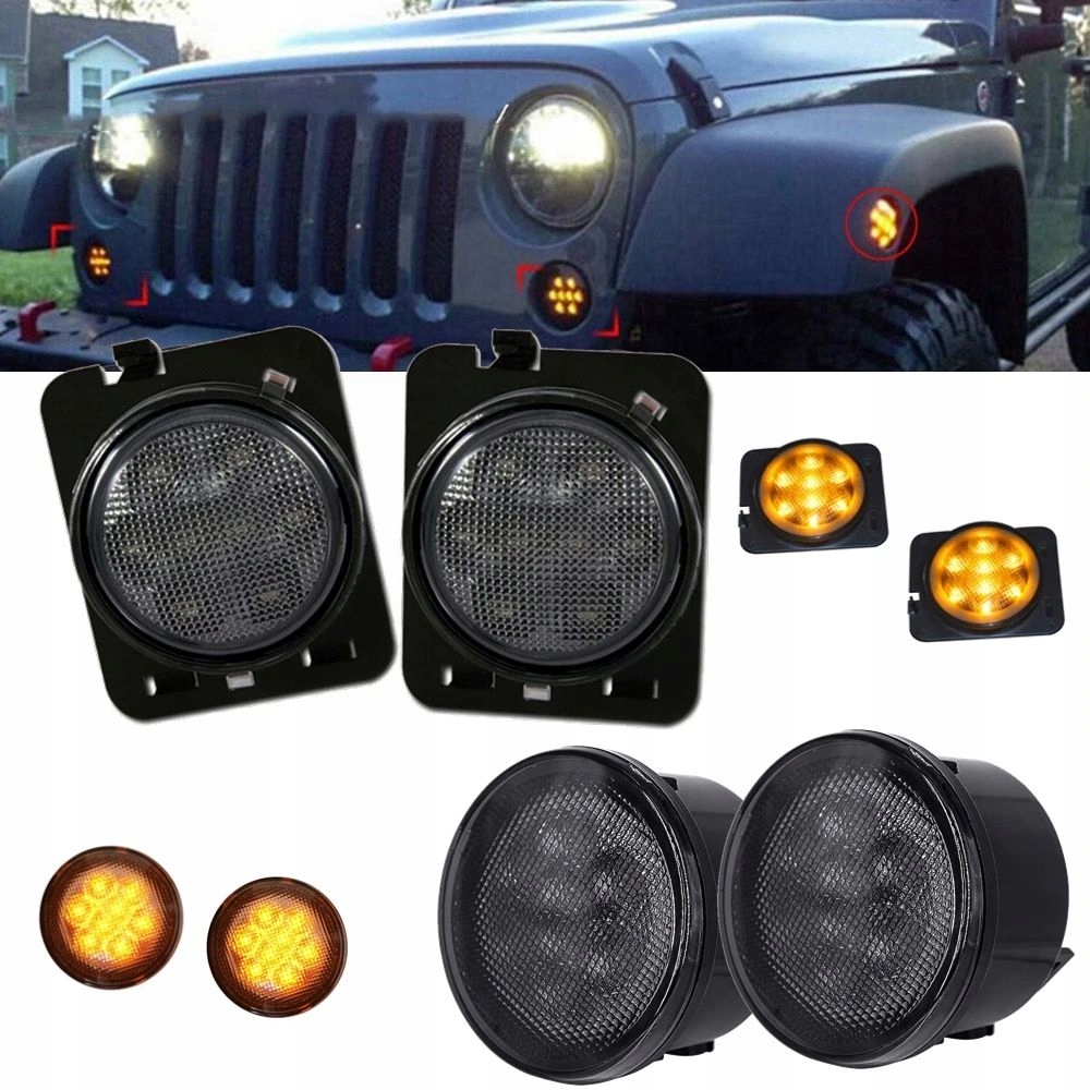 фото №9, Jeep wrangler jk 07-18 - набор led - 8 sztuk