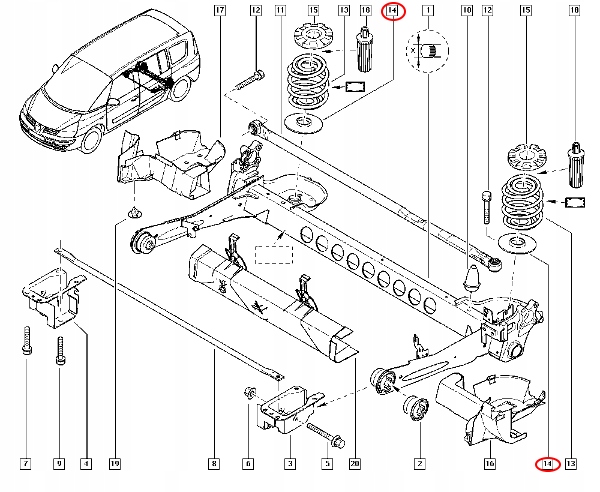 фото №5, Подушка амортизатора задня renault espace iv нижня