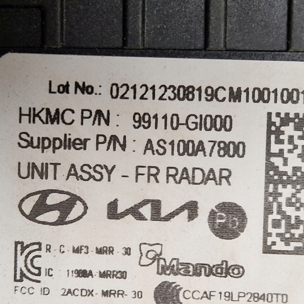 фото №10, Модуль радар датчик hyundai inioq v 5 99110-g1000