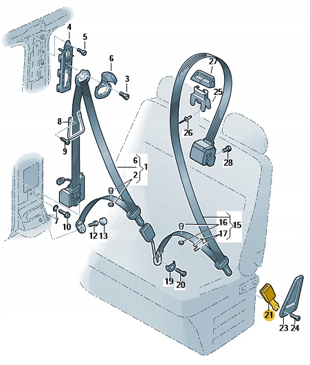 фото №3, Замок поперечина безопасности vw transporter t5 t6
