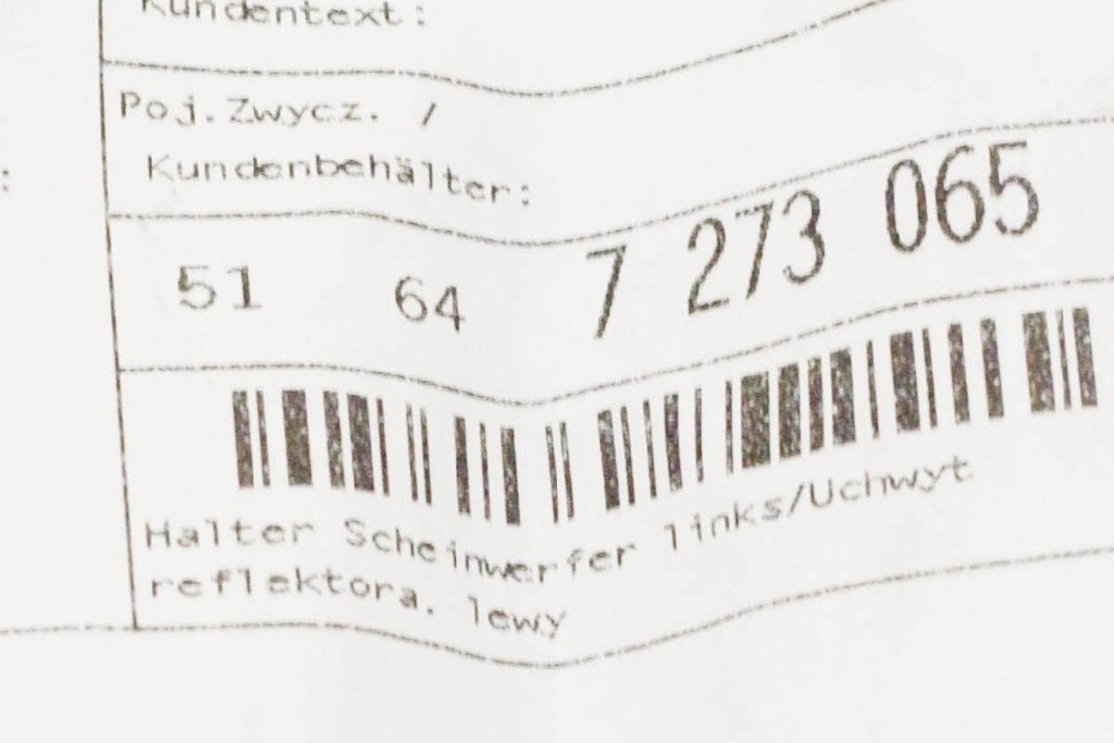 фото №7, Bmw 1 f21 передній лівий кронштейн стельовий 5164 новий оригінальний 7273065