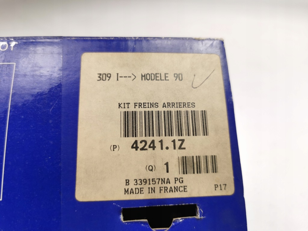 Набор, тормозные колодки тормозные задний  peugeot 309 i оригинальный номер 4241.1z Киев