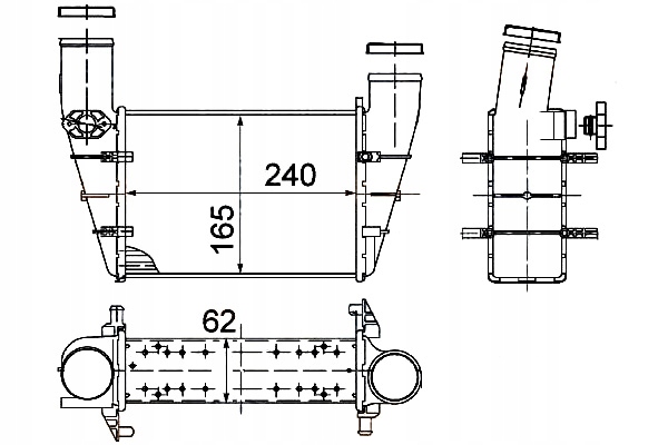 Купити Інтеркулер vw a4 passat 1,9tdi 95- hella