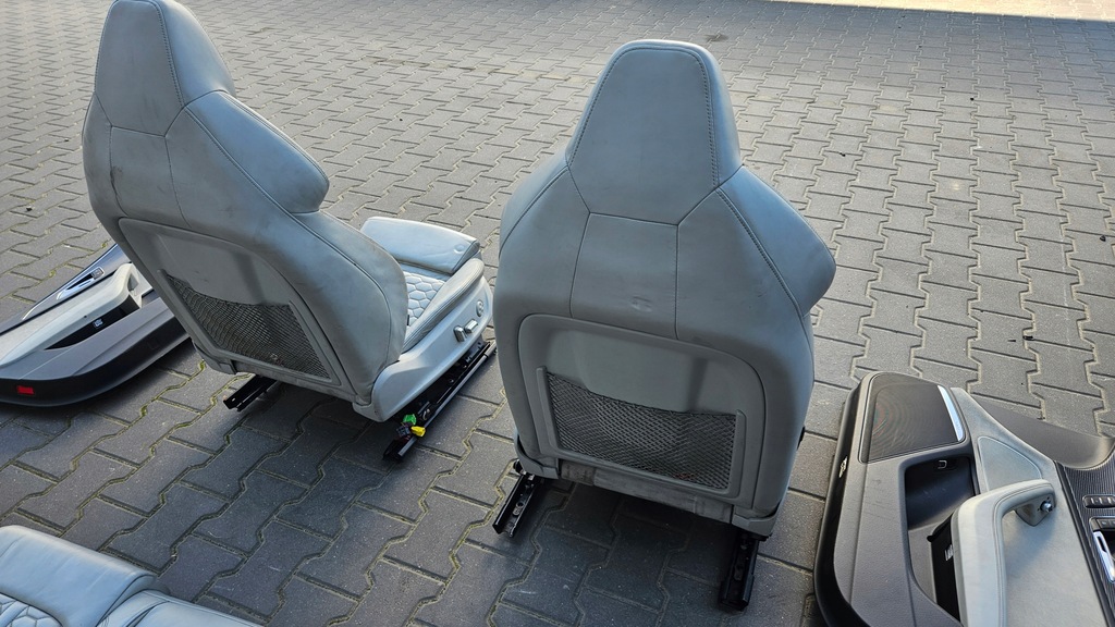 фото №9, Audi rs6 c7 4g s6 a6 c7 сиденья заднее сиденье кожа светлая mondsilber