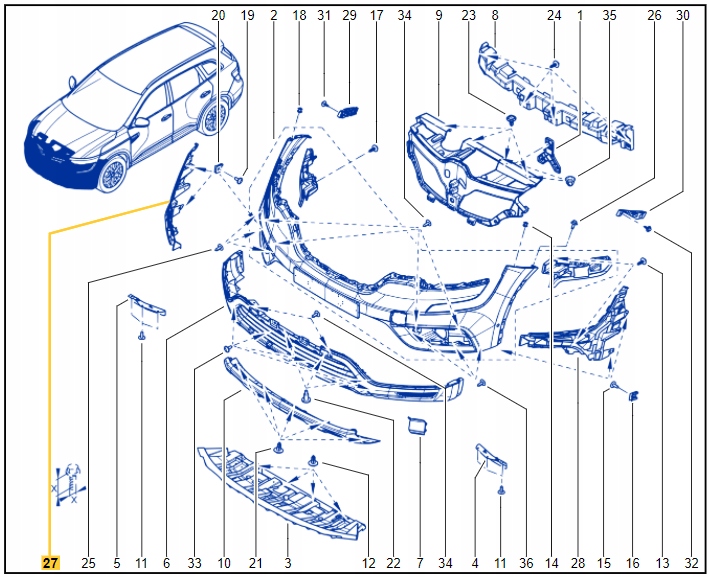 фото №3, Правый кронштейн направляющая бампера renault koleos ii