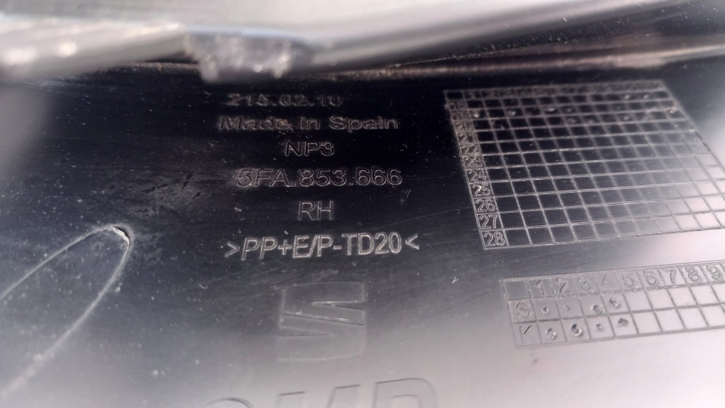 фото №14, Seat leon iv решётка радиатора решётка бампера перед правая bydgoszcz 5fa853666