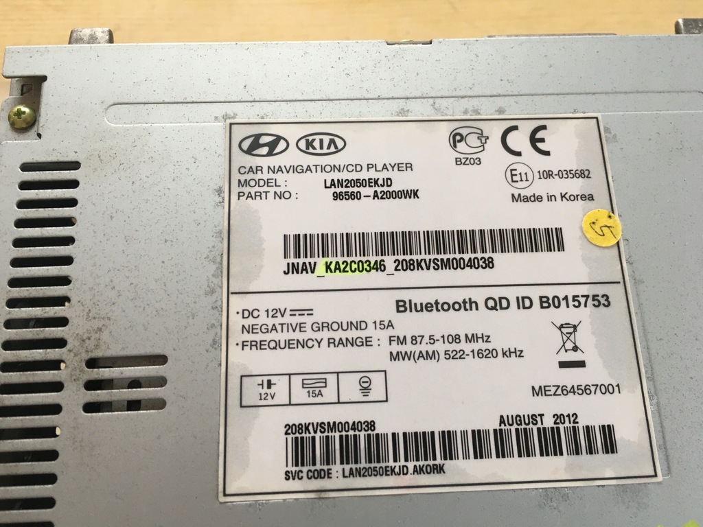 фото №3, Kia ceed ii 12-18 радио навигация 96560-a2000wk