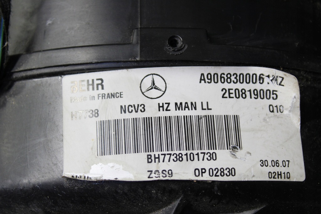 фото №7, Mercedes sprinter 906 отопитель воздуходувка вентилятор