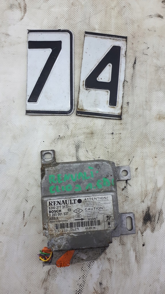фото №1, Renault clio ii 1.5dci датчик подушка безопасности 8200277317