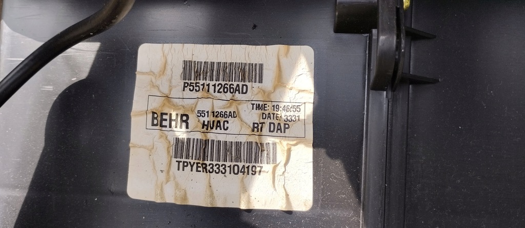 фото №8, Отопитель каркас панели chrysler lancia voyager 2.8 crd 11- p55111266ad