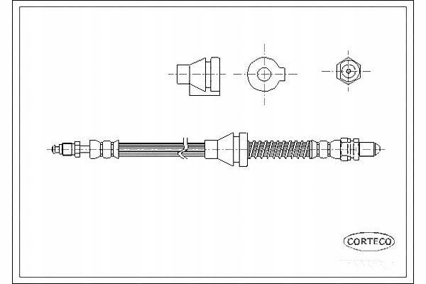 фото №1, Corteco шланг тормозной гибкий ford ka 96-08 lew