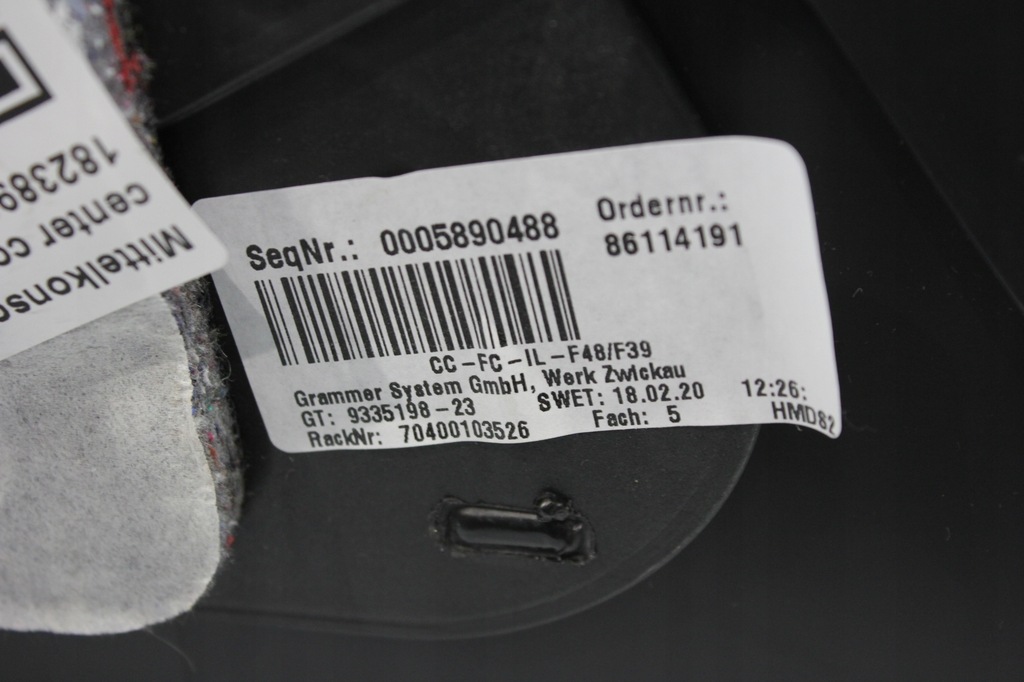 фото №7, Тунель середній підлокітник niebieska nić bmw f39 x2 f48 x1