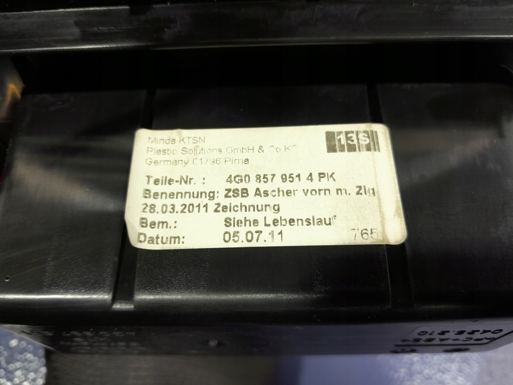 фото №6, Audi a6 c7 попільничка бардачок 4g0857951