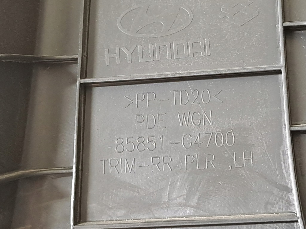 фото №10, Захист корпус обшивка стійка c ліва hyundai i30 iii 3 lift 22r 1.0 t-gdi