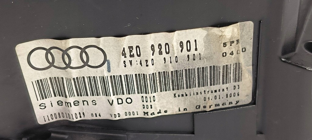 фото №8, Лічильник приладова панель 4e0920901 audi a8 d3