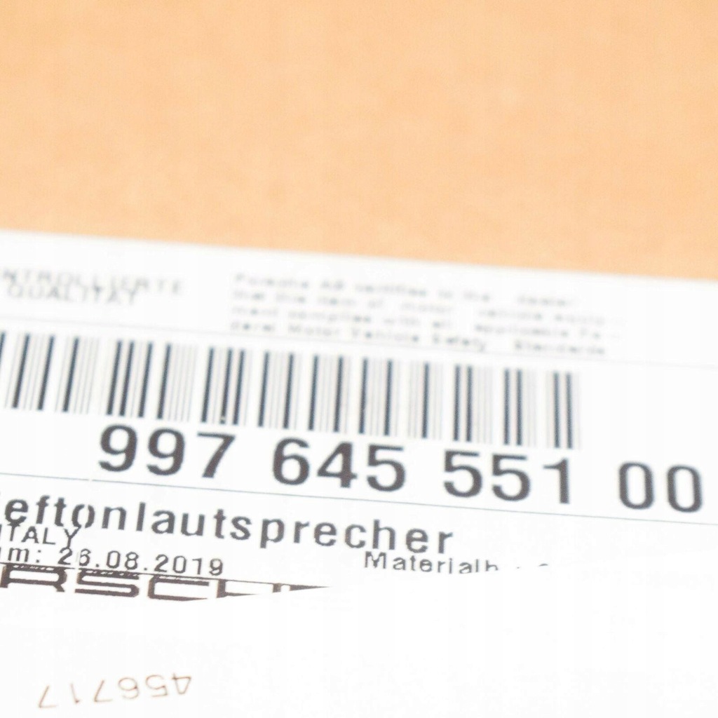 фото №6, Динамик низкочастотный porsche 911 997 2005 2009 оригинальный 99764555100