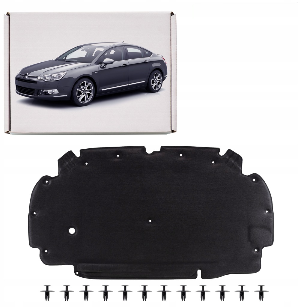 фото №1, Citroen c5 2007-2017 шумоизоляция капот + клипсы