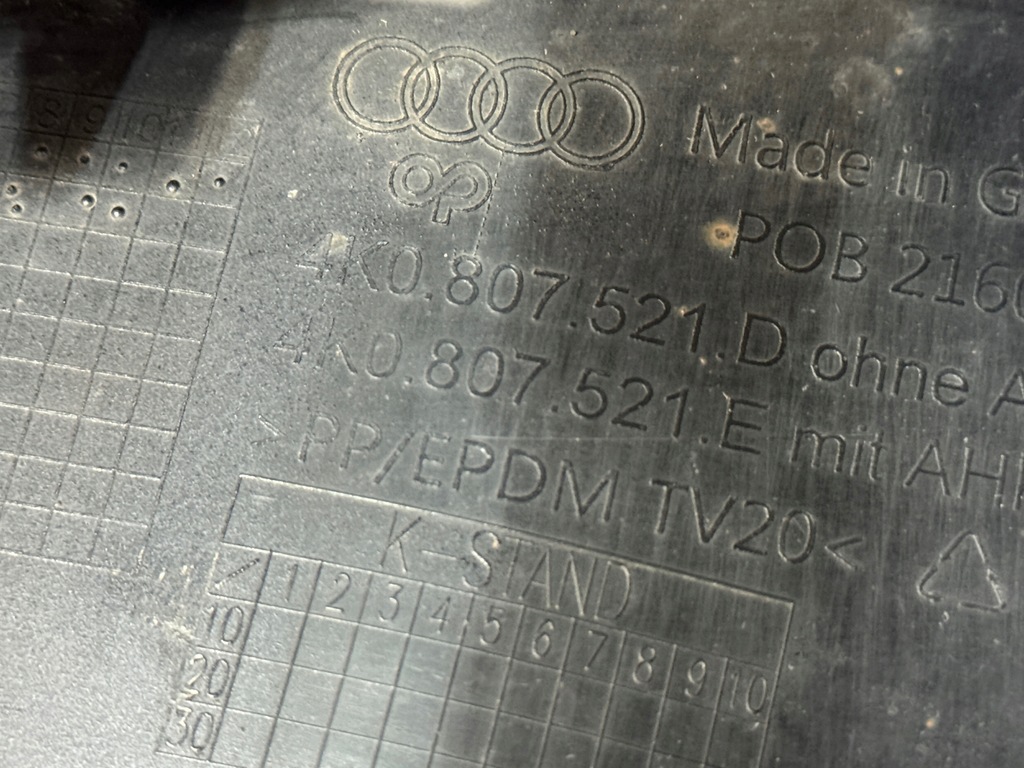 фото №13, Бампер задний задняя audi a6 c8 б/у 4k0807521d 4k0807521e белый + диффузор