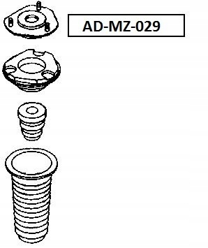 фото №3, Кронштейн амортизатора l/p перед mazda demio 07-