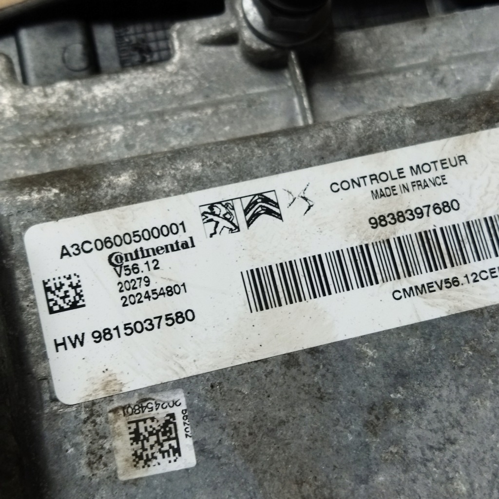 фото №5, Citroen c3 iii lift 1.2 vti бортовой компьютер замок зажигания набор do запуск