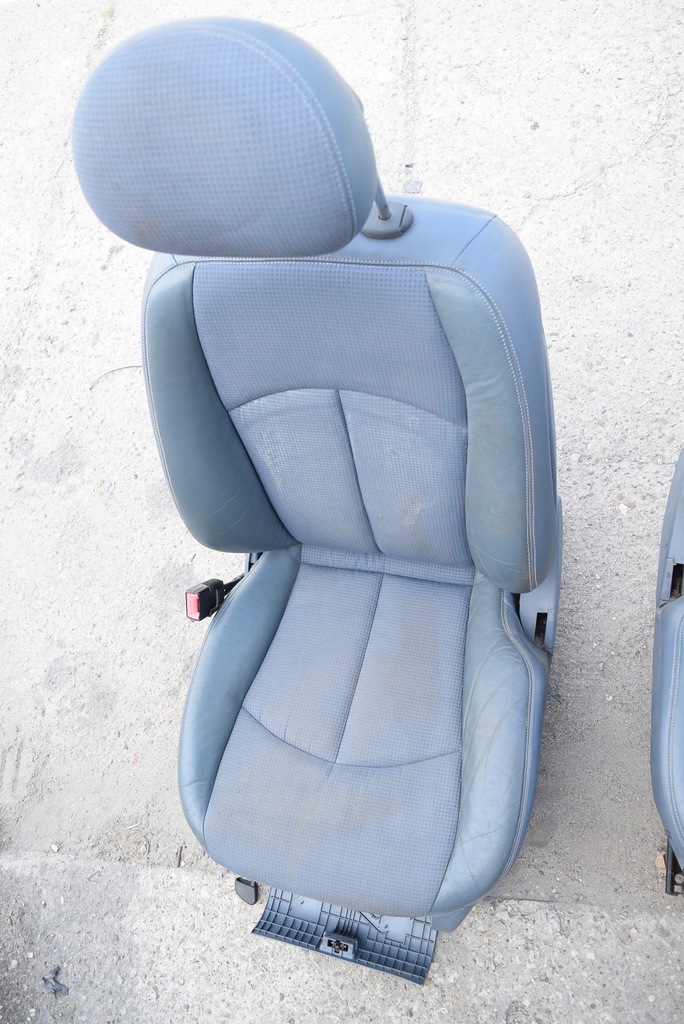 фото №7, Mercedes w211 обивка кожа сиденья сиденье eu niebieski комплект kombi