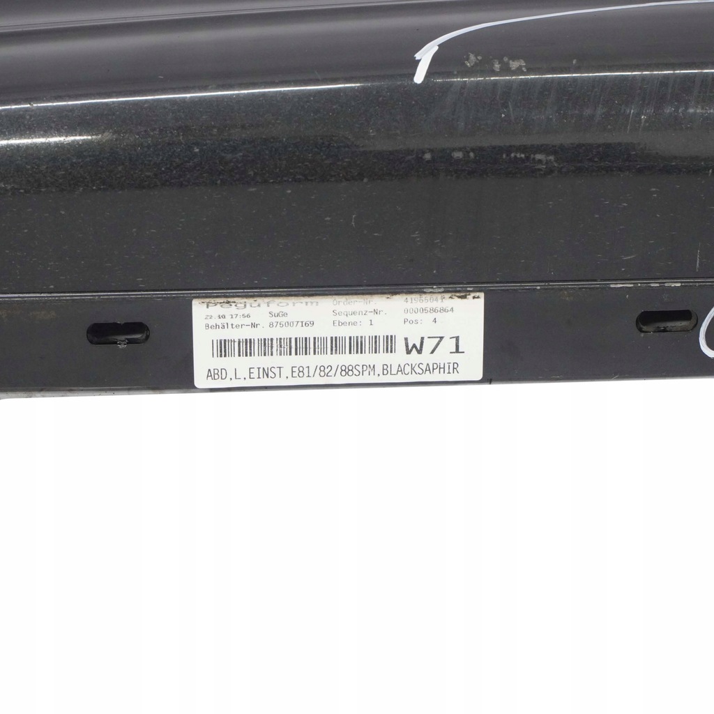 фото №9, Bmw e81 поріг молдинг ліва m-pakiet black sapphire