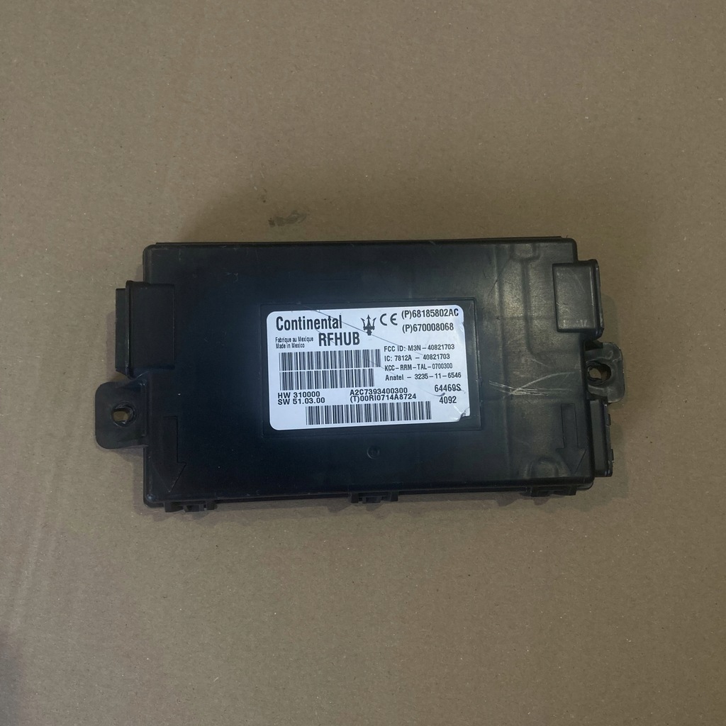 фото №1, Maserati ghibli iii модуль блок керування ecu 68185802ac