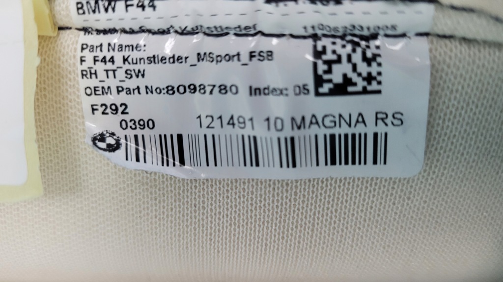 фото №14, Bmw 2' f44 218d gran coupe обшивка оббивка спинка сидіння правого