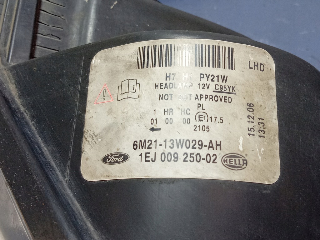 фото №6, Ford s-max mk1 фара правый eu 6m21-13w029-ah
