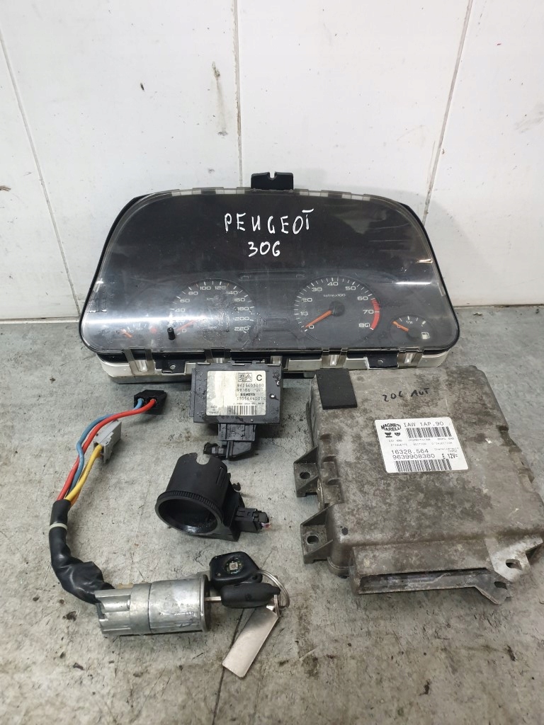фото №1, Блок управления набор запуск peugeot 306 1,4 9639908380